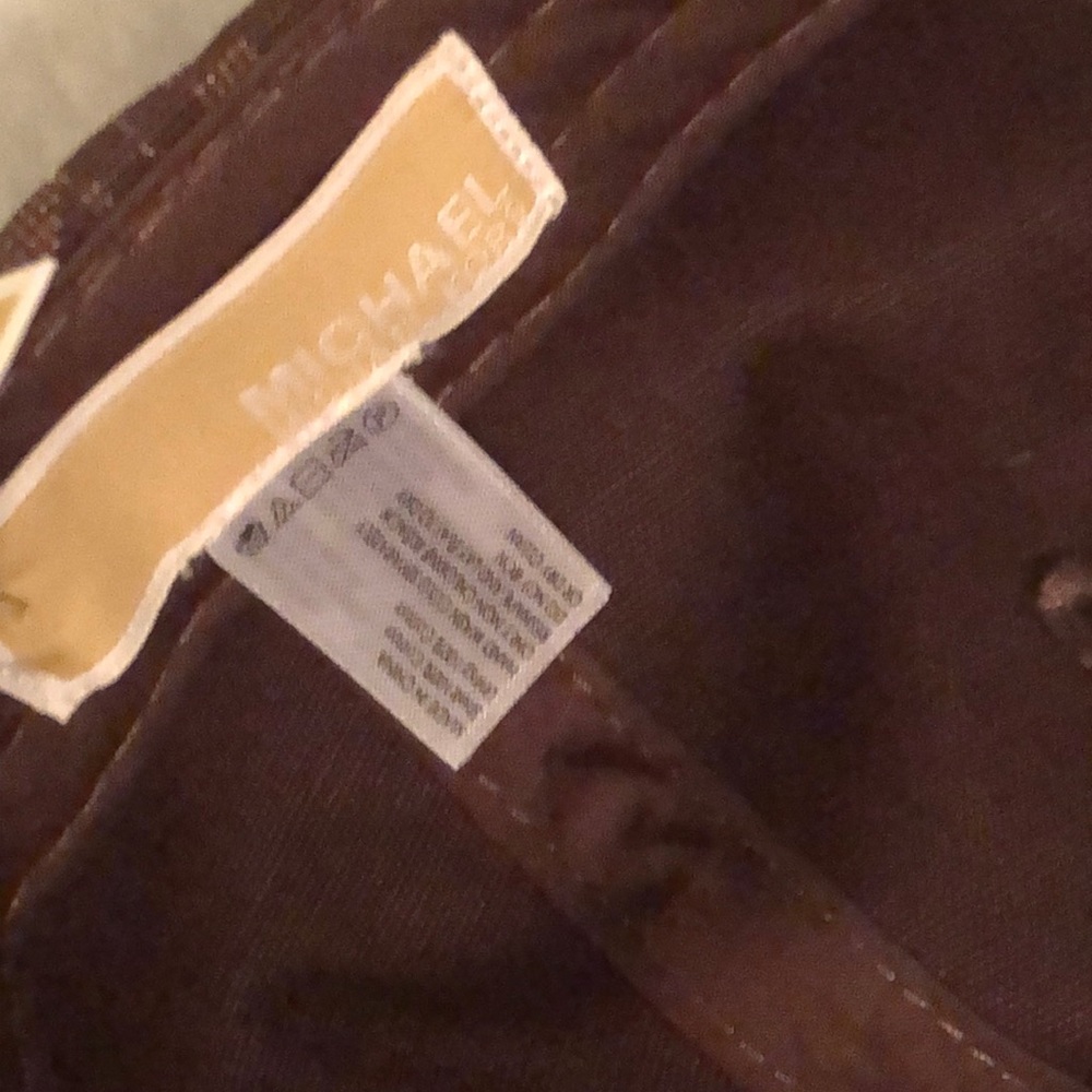 Michael Kors Brown 100% Cotton MK Monogram Adjustable Baseball Cap OS NWT - Picture 7 of 15